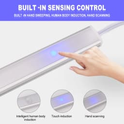 30CM 40CM 50CM Under Cabinet LED Light Bar 12V Touch Dimmer Switch Hand Scan PIR Motion Sensor Dimmable Kitchen Night Lamp