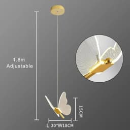Nordic Butterfly Led Pendant Lamp Bedside Staircase Bedroom Hanging Lamps For Ceiling Art Indoor Lighting Light Fixture