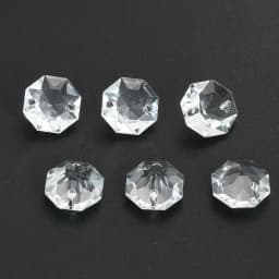 14mm 10PCS 3D Crystal Octagon Beads Chandelier Replacements Parts Hanging Pendant Prism Suncatcher Loose Bead DIY Jewelry Making