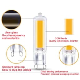 Super Bright G9 LED Light Bulb 7W 9W 12W15W AC 110V/220V Glass Lamp Constant Power Light LED Lighting G9 COB Bulbs Lighting