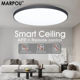 MARPOU 110V 220V 36W 50W 80W Smart Round Ceiling Light with bluetooth APP Remote control Waterproof Ceiling light bathroom