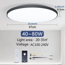 MARPOU 110V 220V 36W 50W 80W Smart Round Ceiling Light with bluetooth APP Remote control Waterproof Ceiling light bathroom
