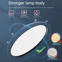 MARPOU 110V 220V 36W 50W 80W Smart Round Ceiling Light with bluetooth APP Remote control Waterproof Ceiling light bathroom