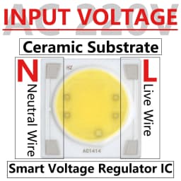 3W 5W 7W 9W 12W LED Chips AC 220V Ceramics PCB Cold White Warm White Plant Light Beads Smart IC Chip For DIY LED Lighting