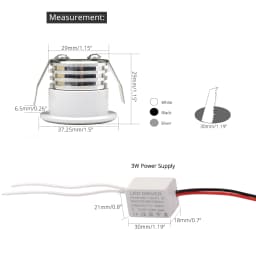 10pc/pack Mini COB LED Spotlights 3W 29mm 100V-240V Jewelry Display Ceiling Recessed Cabinet Spot Lamp Down Lights