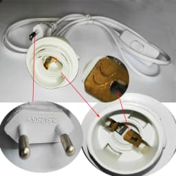 GANRILAND Lamp Cord EU Plug E14 E27 Socket 1.8M Decorative Black White Lamp Holder With Switch Dimmer Electric Power Wire Cable