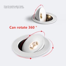 2026 New Style Embedded Dimmable LED Downlights 7W 9W 12W 15W 18W 20W 360° Adjustable COB Ceiling Lamps Spot Lights AC90~260V