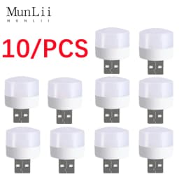 10 pcs RGB USB LED Night Light Super Bright Eye Protection LED Plug Lamp Computer Mobile Power Charging USB Small USB Book Light