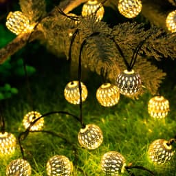 5-12m Moroccan Ball Solar String Lights 100/50 LED Fairy Globe Waterproof Lantern Lighting Decorative for Home Garden Party