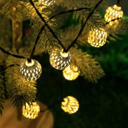 5-12m Moroccan Ball Solar String Lights 100/50 LED Fairy Globe Waterproof Lantern Lighting Decorative for Home Garden Party