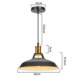 Nordic Modern Hanging Lamps Vintage Iron Black E27 Pendant Lights for Living Room Over Table Dining Room Bedside Suspension Ligh