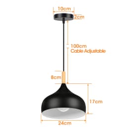 Nordic Modern Hanging Lamps Vintage Iron Black E27 Pendant Lights for Living Room Over Table Dining Room Bedside Suspension Ligh