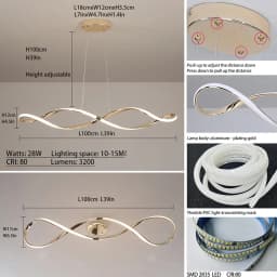 Modern glass home decor led lights pendant light lamps for living room Chandeliers for dining room hanging light indoor lighting