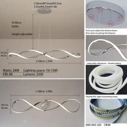 Modern glass home decor led lights pendant light lamps for living room Chandeliers for dining room hanging light indoor lighting