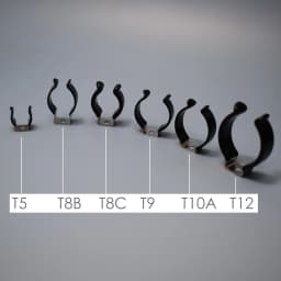 Black PVC T5 T8 T9 T10 T12 Tube Holders LED Light Bulb Clamps Support Fluorescent Tube Replacement Mounting Accessories U Clip