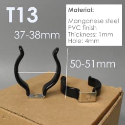 Black PVC T5 T8 T9 T10 T12 Tube Holders LED Light Bulb Clamps Support Fluorescent Tube Replacement Mounting Accessories U Clip