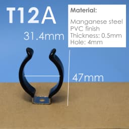 Black PVC T5 T8 T9 T10 T12 Tube Holders LED Light Bulb Clamps Support Fluorescent Tube Replacement Mounting Accessories U Clip