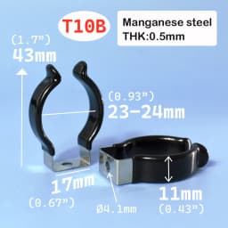 Black PVC T5 T8 T9 T10 T12 Tube Holders LED Light Bulb Clamps Support Fluorescent Tube Replacement Mounting Accessories U Clip