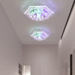 20cm LED Crystal Ceiling Light Modern Flower Shape Ceiling Lamp Hallway Living Room Lamp Bedroom Kitchen Corridors Aisle Light