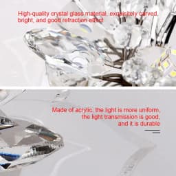 20cm LED Crystal Ceiling Light Modern Flower Shape Ceiling Lamp Hallway Living Room Lamp Bedroom Kitchen Corridors Aisle Light
