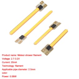 LED COB Meteor Shower Flowing Water Lamp LED Filament DC3V 58mm 70mm Diode Incandescent Light Accessories Christmas Decor Light