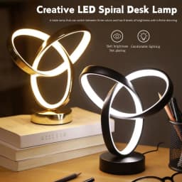 USB Creative Modern Art Desk Lamp Tri Color Lighting Suitable for Bedroom, Living Room, Office, Bedside and Other Scenes