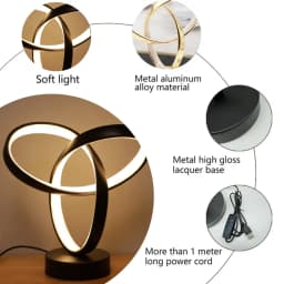 USB Creative Modern Art Desk Lamp Tri Color Lighting Suitable for Bedroom, Living Room, Office, Bedside and Other Scenes