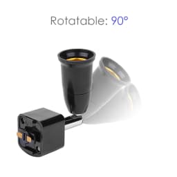 85-240V E27 LED Copper 90 Degree Rotatable Adjustable Lamp Bases Converter Light Bulbs Socket Base Adapter Lighting Products