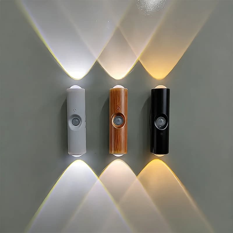 New LED Smart Motion Sensor Wall Light Portable Magnetic Suction Rechargeable Night Light for Hallways Living Rooms Stair