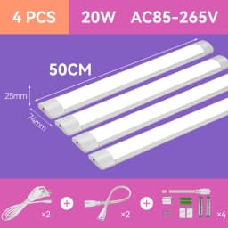 LED Lighting Tubes Strip 220V Lamps Bar for Home Appliance Kitchen Living Room Decor Cabinet Bedroom Study Room 110V Strip LED