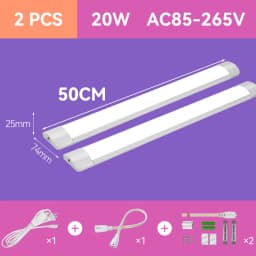 LED Lighting Tubes Strip 220V Lamps Bar for Home Appliance Kitchen Living Room Decor Cabinet Bedroom Study Room 110V Strip LED