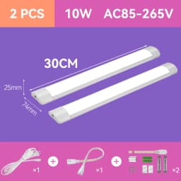 LED Lighting Tubes Strip 220V Lamps Bar for Home Appliance Kitchen Living Room Decor Cabinet Bedroom Study Room 110V Strip LED