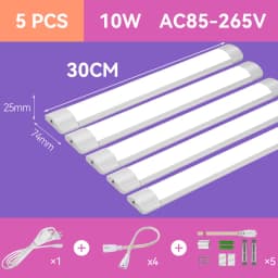 LED Lighting Tubes Strip 220V Lamps Bar for Home Appliance Kitchen Living Room Decor Cabinet Bedroom Study Room 110V Strip LED
