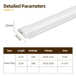 LED Lighting Tubes Strip 220V Lamps Bar for Home Appliance Kitchen Living Room Decor Cabinet Bedroom Study Room 110V Strip LED