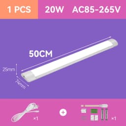 LED Lighting Tubes Strip 220V Lamps Bar for Home Appliance Kitchen Living Room Decor Cabinet Bedroom Study Room 110V Strip LED