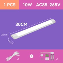 LED Lighting Tubes Strip 220V Lamps Bar for Home Appliance Kitchen Living Room Decor Cabinet Bedroom Study Room 110V Strip LED