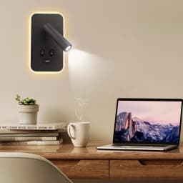 Chargeable USB Port Wall Lamp Rotatable Head Bedside Lighting Bedroom Led Wall Lights Home Decor Wall Sconce for Living Room