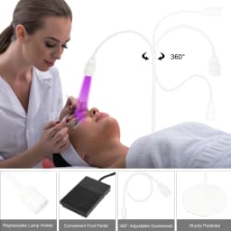 12W LED UV Lamp Eyelash Extension Gel Curing Floor Lamp for Beauty Salon Foot Switch Adjustable UV Light Holder Angle Spotlight