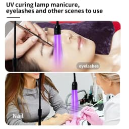 12W LED UV Lamp Eyelash Extension Gel Curing Floor Lamp for Beauty Salon Foot Switch Adjustable UV Light Holder Angle Spotlight
