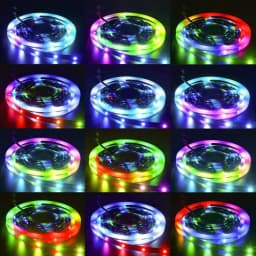 5m RGB Colored Light WS2812B 5050 RGBIC 5V Smart Waterproof LED Strip Individually Addressable IC 30/60/144Pixels/Leds/m Light