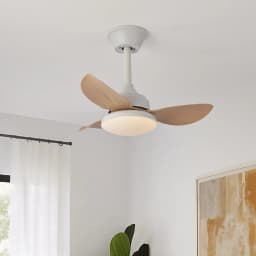 25/40 Inch Ceiling Fans With Lights Led 3 Color 6 Speeds DC Motor Fans Remote Control Low Floor Decorative Fans With Lighting