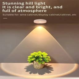 Wireless Magnetic LED Light, Remote & Motion Sensor, 3-Color Dimmable, Rechargeable for Cabinet Closet Wardrobe, No Drilling