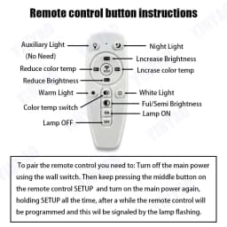 2.4G LED Drive Lntelligent Remote Control Power (12-24W)X2 (40-60W)X2 (50-70W)X2 For Dimmable Color-Changeable Chandelier