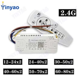 2.4G LED Drive Lntelligent Remote Control Power (12-24W)X2 (40-60W)X2 (50-70W)X2 For Dimmable Color-Changeable Chandelier