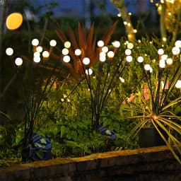 1~2Pcs Solar Garden Lights Firefly Floor Lights Outdoor 6/8/10LED Lights Garden Decorative Ball Lights For Garden Outdoor Decor