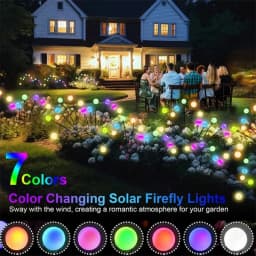 1~2Pcs Solar Garden Lights Firefly Floor Lights Outdoor 6/8/10LED Lights Garden Decorative Ball Lights For Garden Outdoor Decor