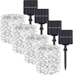 Solar Powered Fairy Lights 7M 12M 22M 32M Outdoor Waterproof LED String Lights 8 Modes for Garden Patio Tree Decor