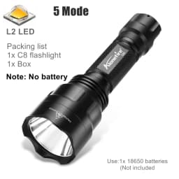 C8 Classic High Power Led Tactical Flashlight Outdoor Hiking Travel Fishing Camping Hunting Portable Night Lighting Torch Lamp