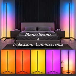 RGB LED Smart Modern Floor Lamp Music Synchronization 16 Million DIY Color Change Suitable for Gaming Room Parties, Etc.
