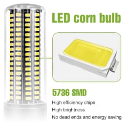 30W LED Bulb E27 Corn Lamp E14 Ceiling Light AC220V Chandelier Bulbs B22 No Flicker For Home Living Room Lighting Cold/Warm 110V